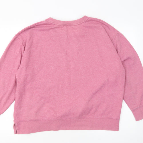 St. Bernard for Dunnes Stores Womens Pink Crew Neck Pullover Sweatshirt Size L