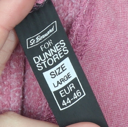 St. Bernard for Dunnes Stores Womens Pink Crew Neck Pullover Sweatshirt Size L