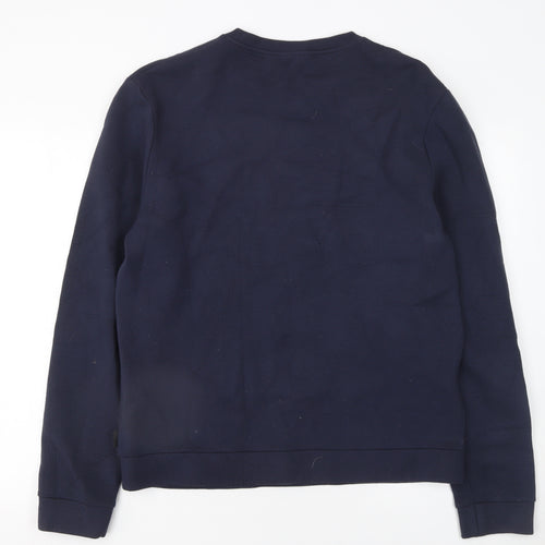 Calvin Klein Men Blue XL Pullover Sweatshirt Embroidered Logo