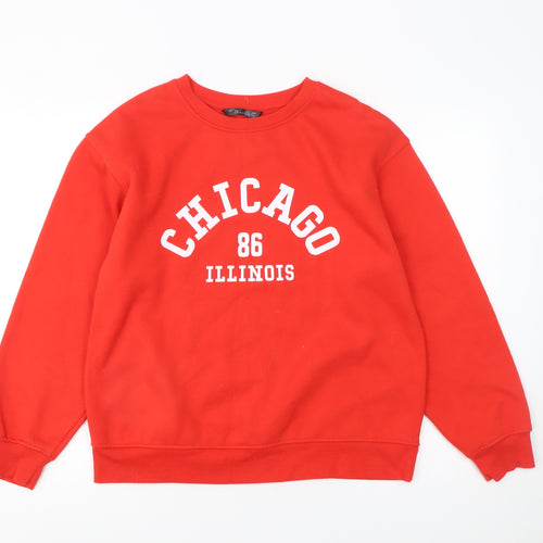 Dunnes Women’s Red Chicago 86 Illinois Pullover Sweatshirt Size S