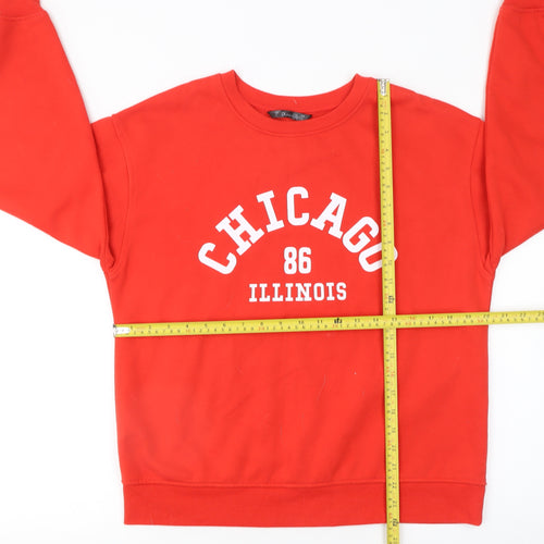 Dunnes Women’s Red Chicago 86 Illinois Pullover Sweatshirt Size S