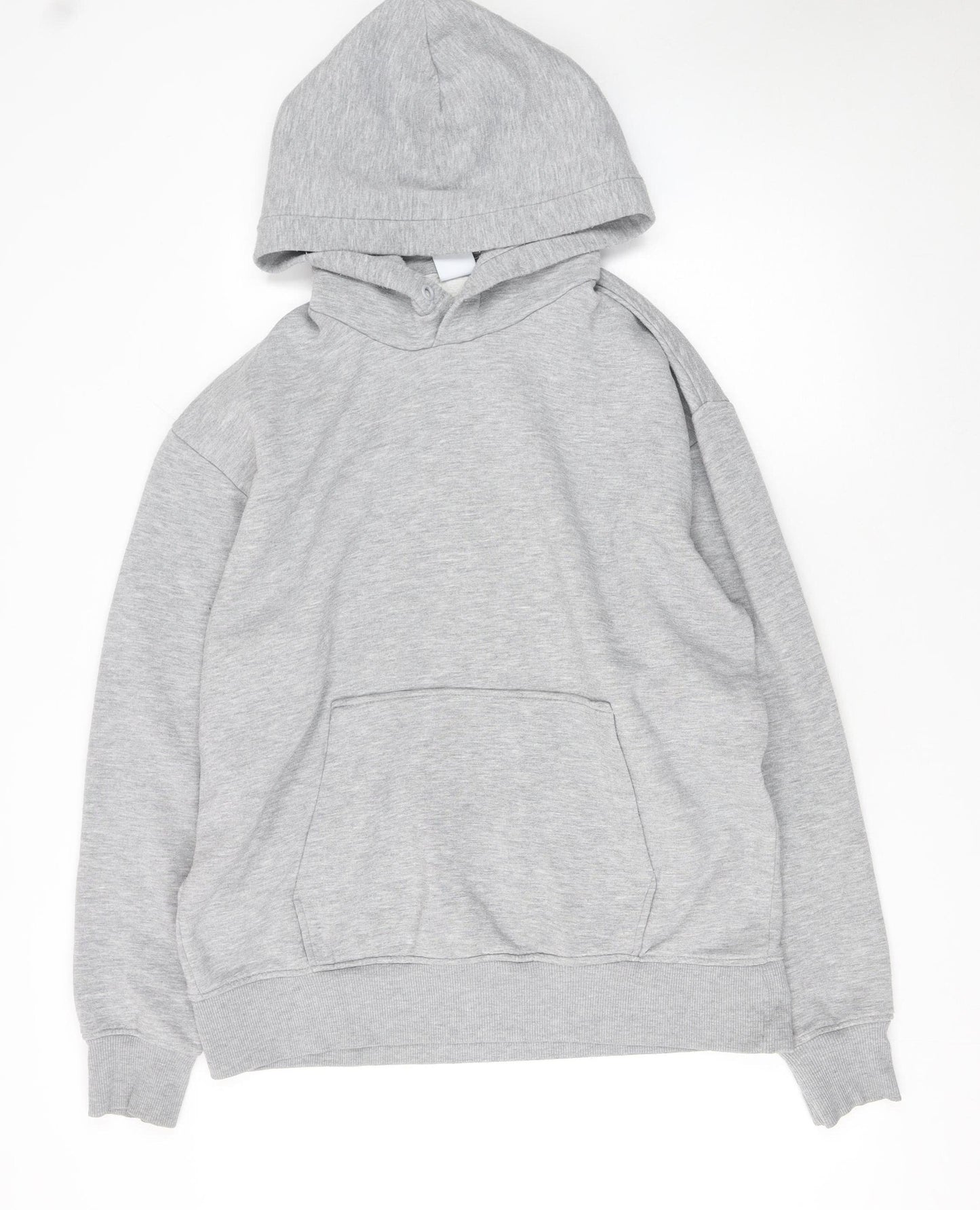 Zara Women Grey Pullover Hoodie L Cotton Blend Casual Warm