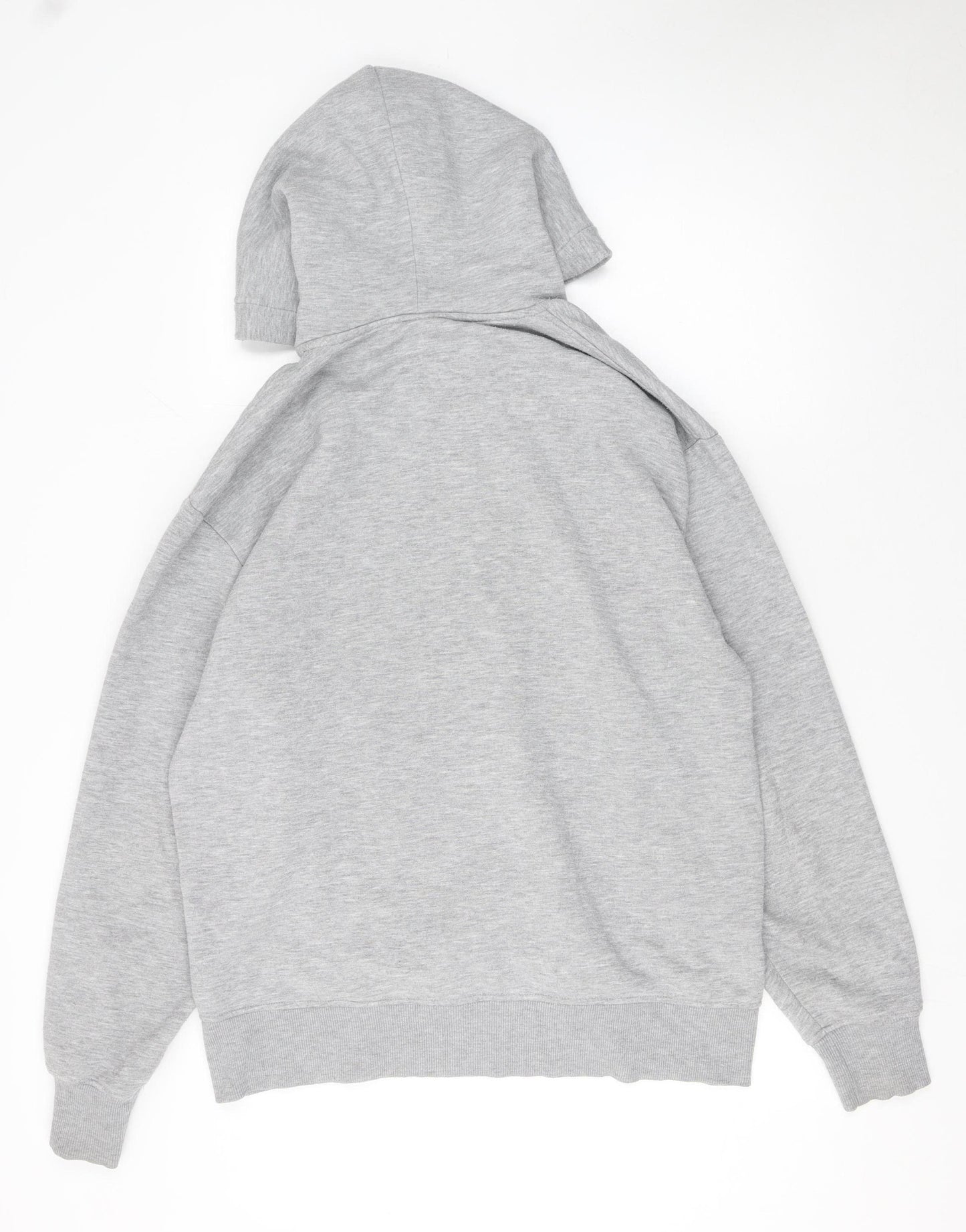 Zara Women Grey Pullover Hoodie L Cotton Blend Casual Warm