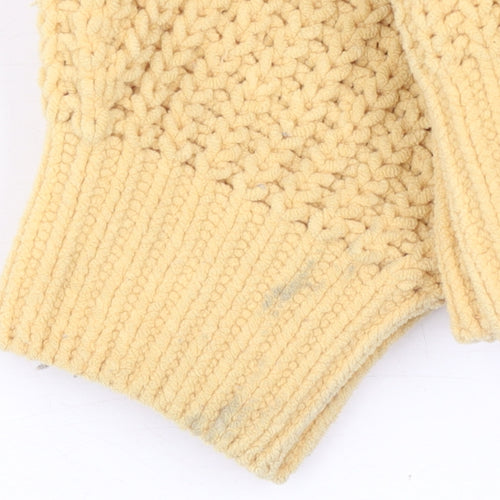 Marks and Spencer Girls Beige Cable Knit Button Cardigan 3-4 Years