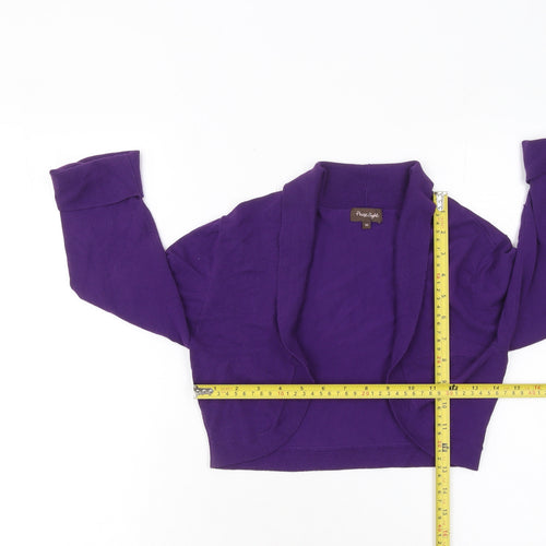 Phase Eight Women Purple Knit Cropped Cardigan Size 10