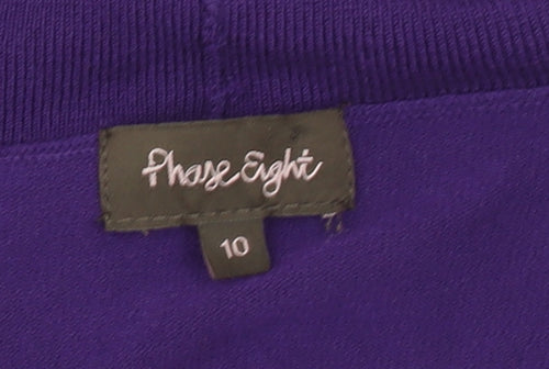 Phase Eight Women Purple Knit Cropped Cardigan Size 10