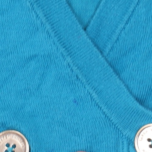 Karen Millen Women's Blue V-Neck Belted Cardigan Size 10