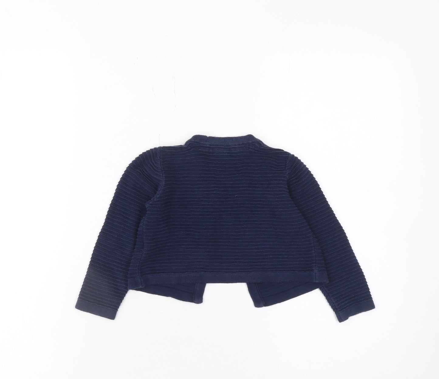 Jasper Conran Girls Blue Cotton Bow Knit Cardigan 18-24 Months