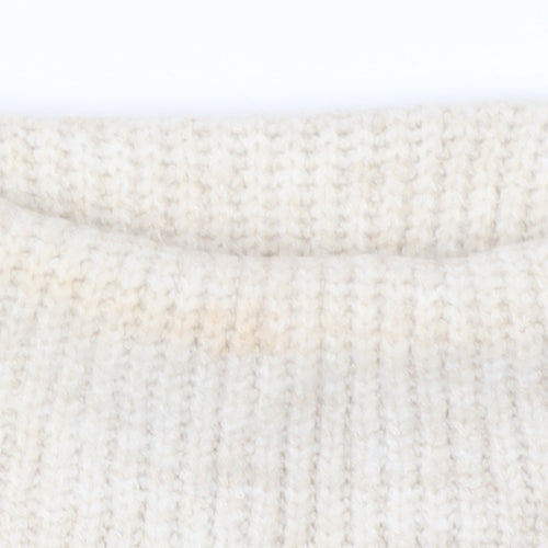 915 Girls Beige Acrylic Blend Roll Neck Jumper Age 12-13 Years