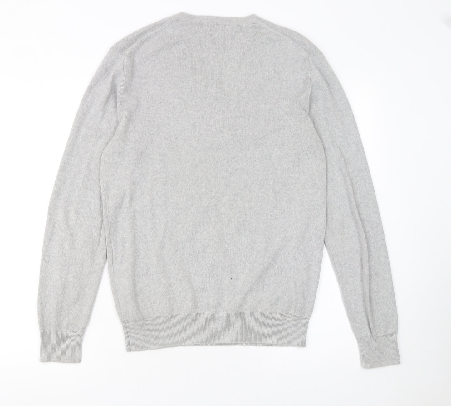 J.Lindeberg Men’s Grey V-Neck Cashmere Jumper Size M