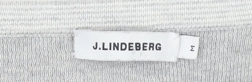 J.Lindeberg Men’s Grey V-Neck Cashmere Jumper Size M