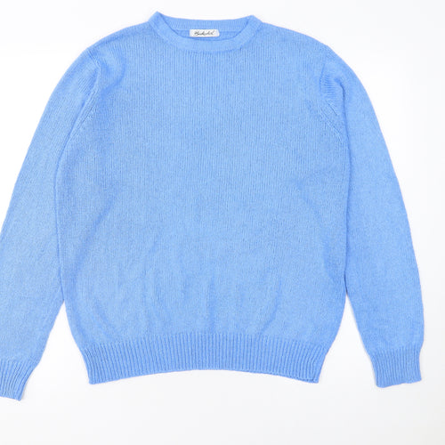 Berkertex Women Blue Acrylic Knit Pullover Jumper Size 14