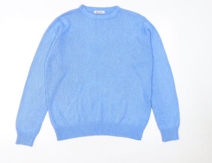 Berkertex Women Blue Acrylic Knit Pullover Jumper Size 14