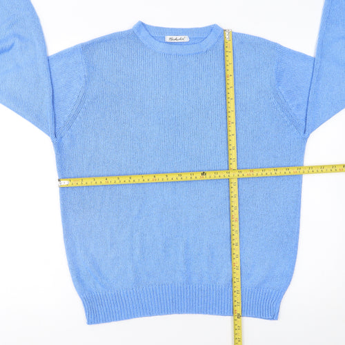 Berkertex Women Blue Acrylic Knit Pullover Jumper Size 14