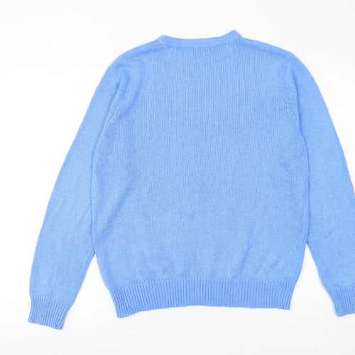 Berkertex Women Blue Acrylic Knit Pullover Jumper Size 14