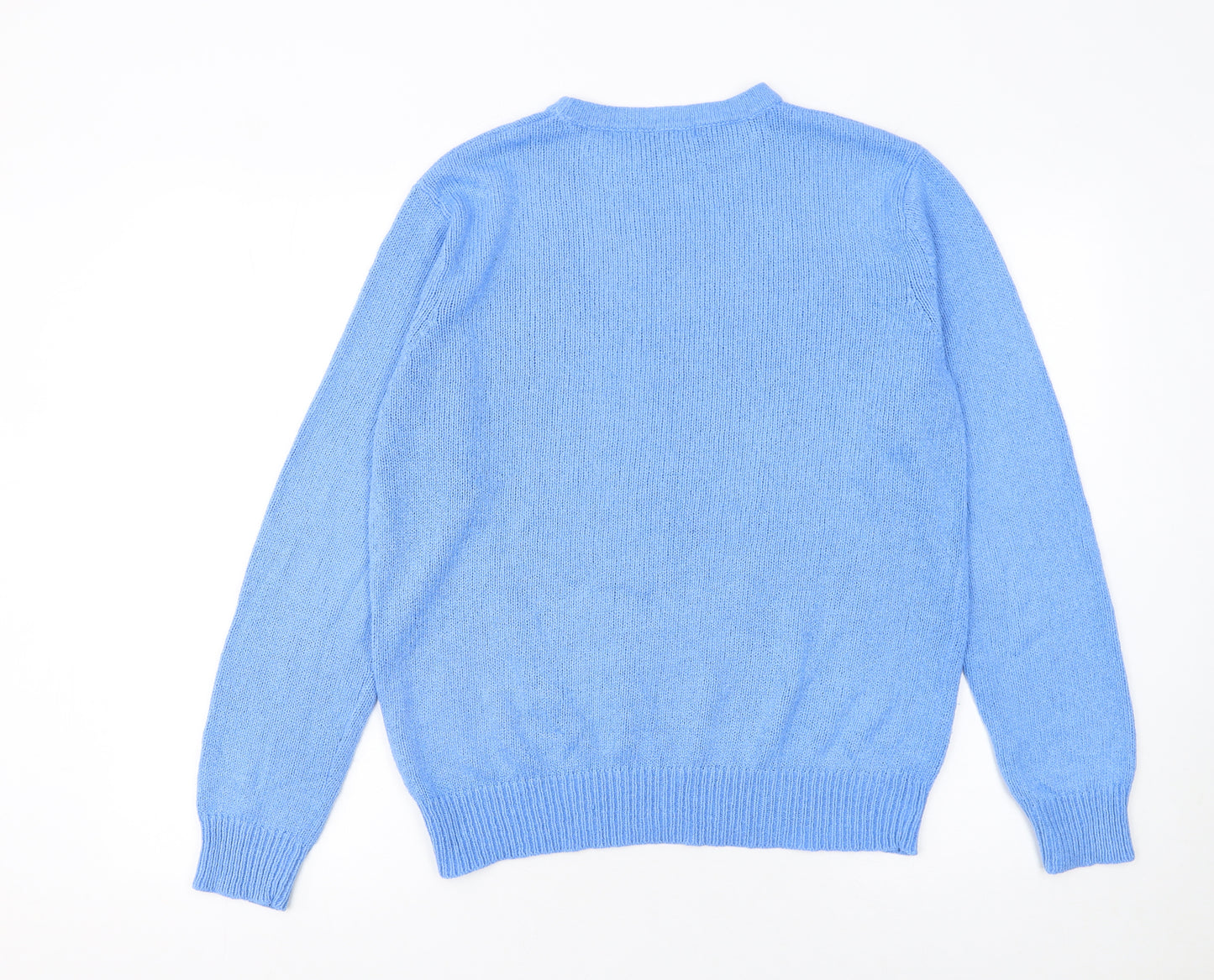 Berkertex Women Blue Acrylic Knit Pullover Jumper Size 14