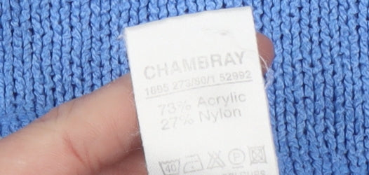 Berkertex Women Blue Acrylic Knit Pullover Jumper Size 14