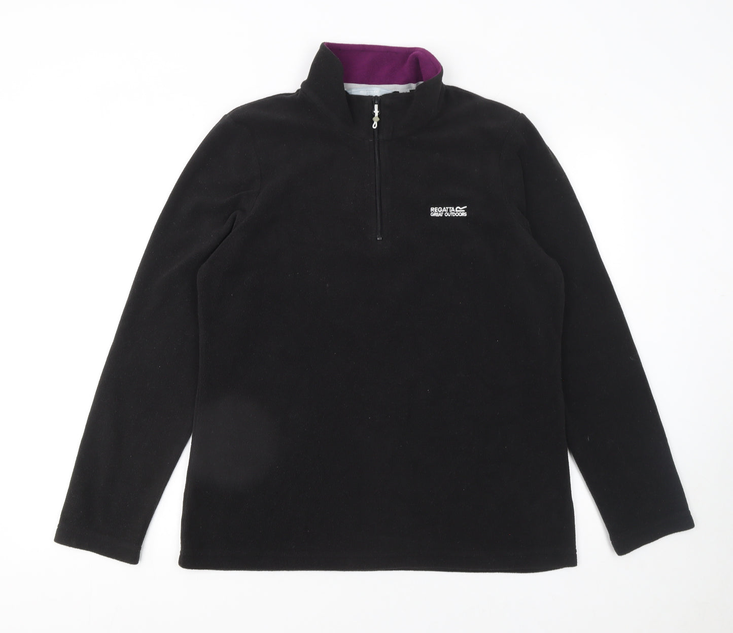 Regatta Great Outdoors Womens Black Fleece 1/2 Zip Pullover UK 14