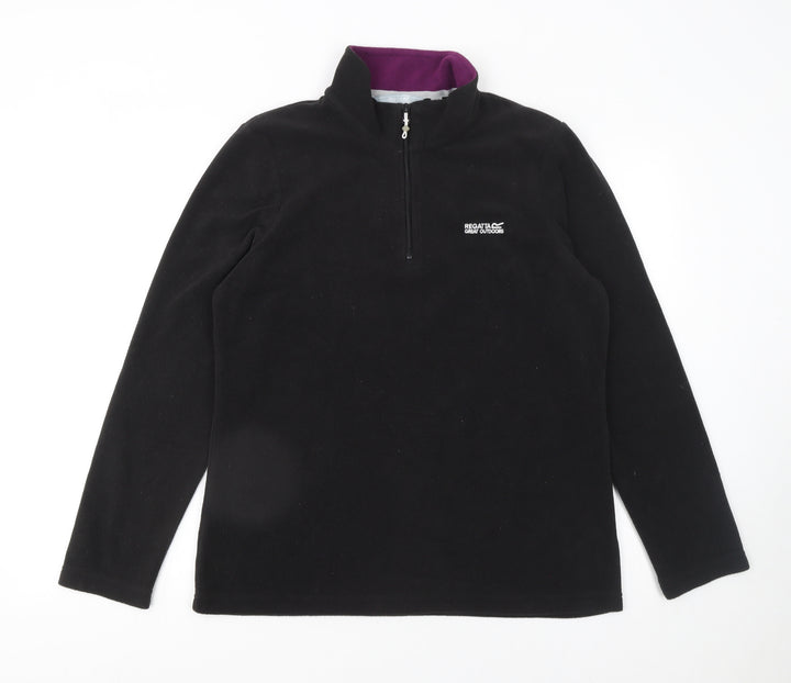 Regatta Great Outdoors Womens Black Fleece 1/2 Zip Pullover UK 14