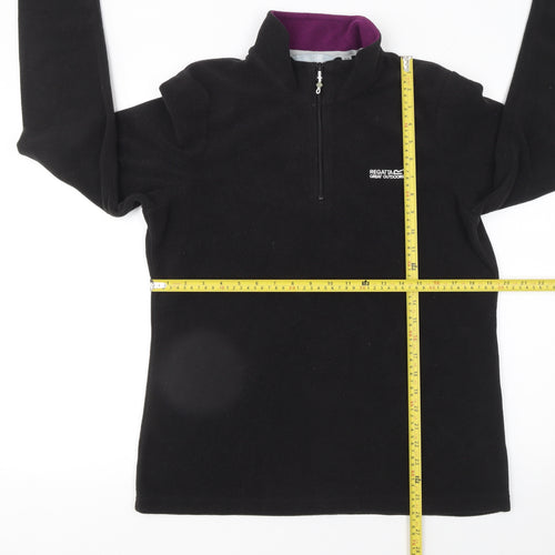 Regatta Great Outdoors Womens Black Fleece 1/2 Zip Pullover UK 14