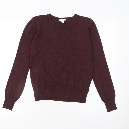 H&M Women’s Brown XS Crew Neck Long Sleeve Pullover Jumper