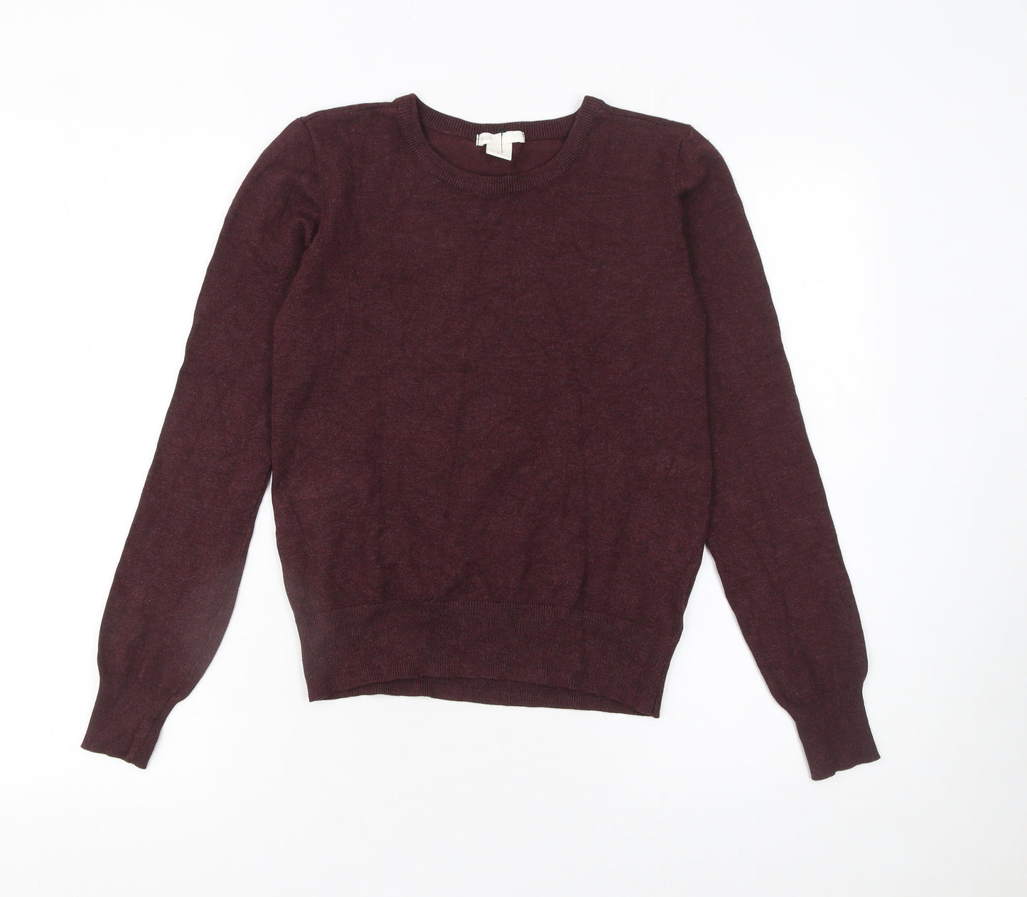 H&M Women’s Brown XS Crew Neck Long Sleeve Pullover Jumper