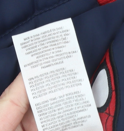 Marvel Boys Blue Spider-Man Hooded Padded Bodywarmer 7-8 Years