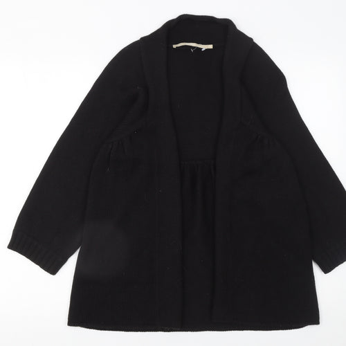 Gardeur Women’s Black Wool Blend Long Sleeve Open Cardigan Size 8