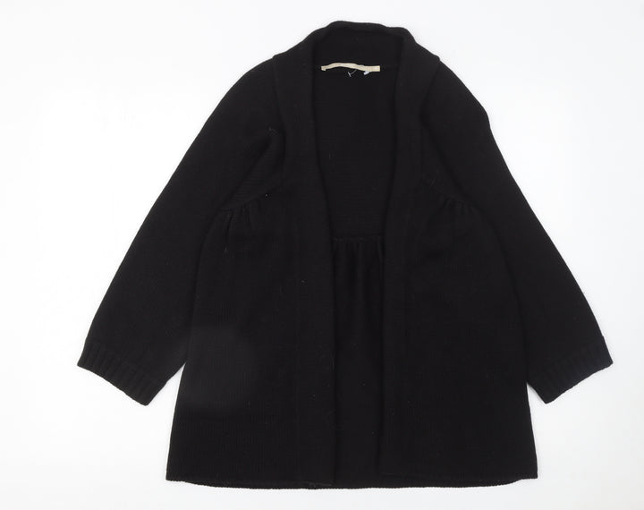 Gardeur Women’s Black Wool Blend Long Sleeve Open Cardigan Size 8