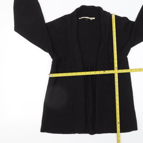 Gardeur Women’s Black Wool Blend Long Sleeve Open Cardigan Size 8