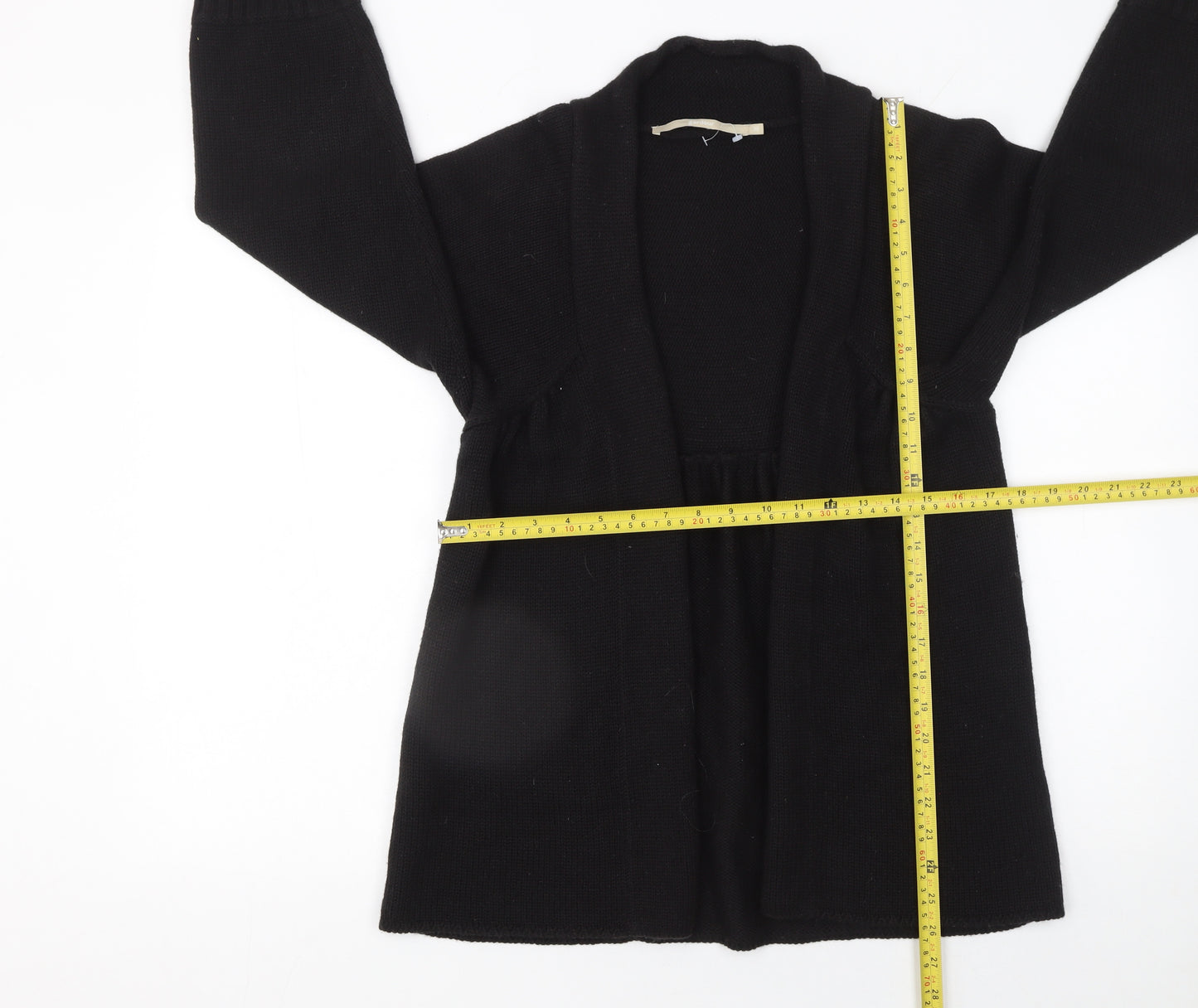 Gardeur Women’s Black Wool Blend Long Sleeve Open Cardigan Size 8