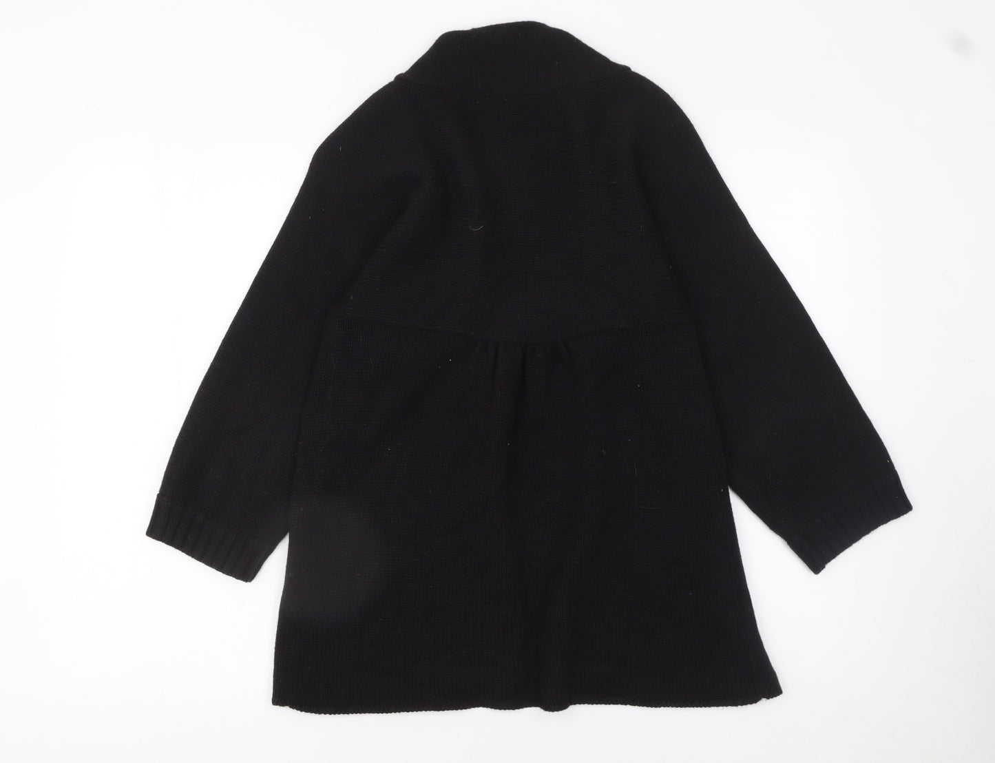 Gardeur Women’s Black Wool Blend Long Sleeve Open Cardigan Size 8