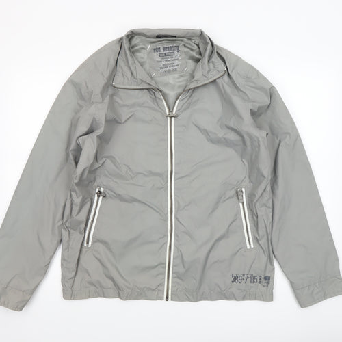 Red Herring Men's Grey Lightweight Windbreaker Jacket Size M