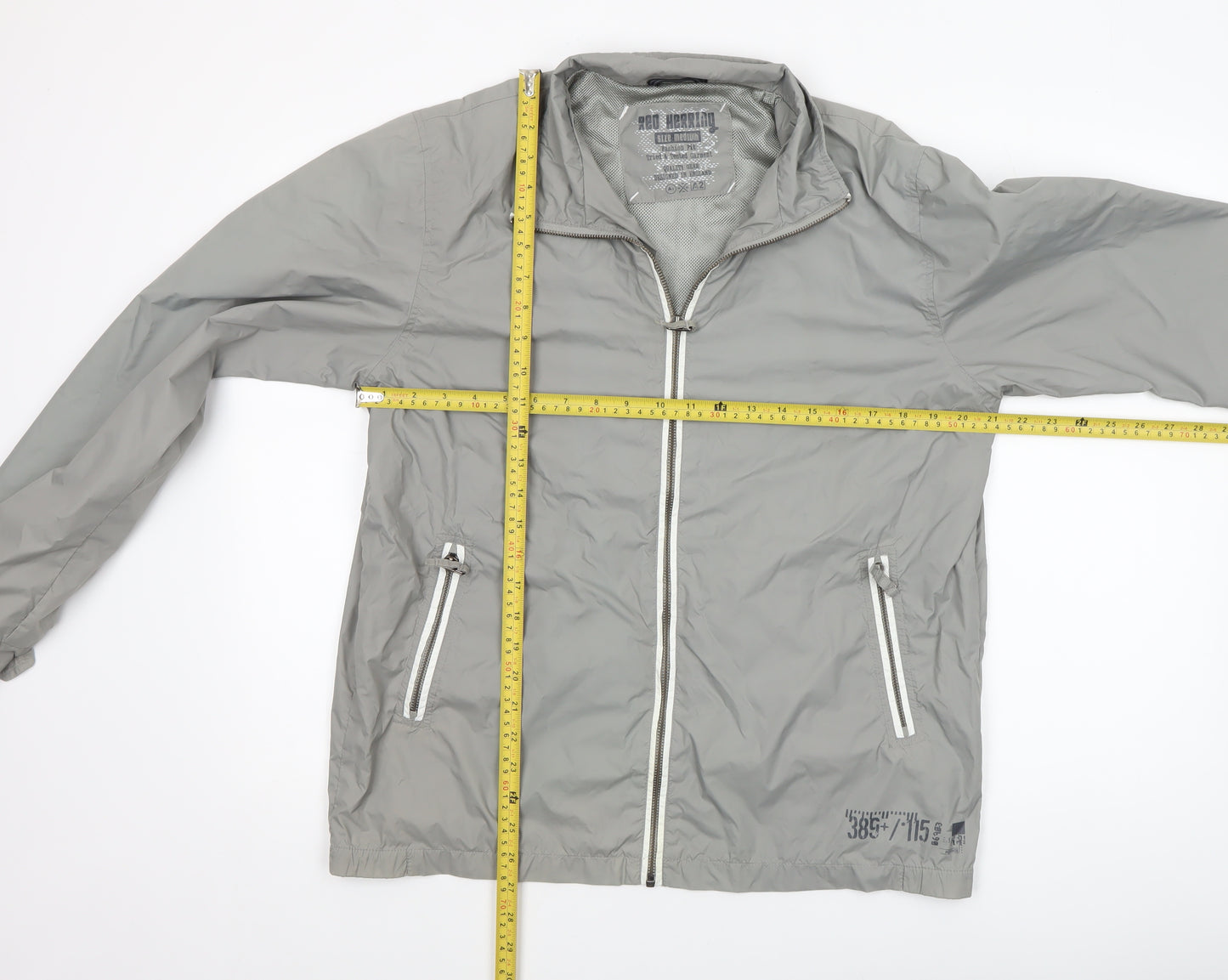 Red Herring Men's Grey Lightweight Windbreaker Jacket Size M