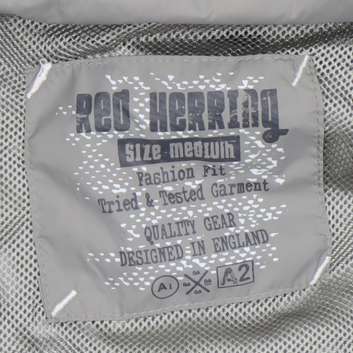 Red Herring Men's Grey Lightweight Windbreaker Jacket Size M