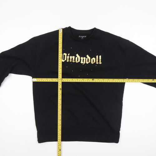 Pindydoll Girls Black Logo Pullover Sweatshirt 10-11 Years