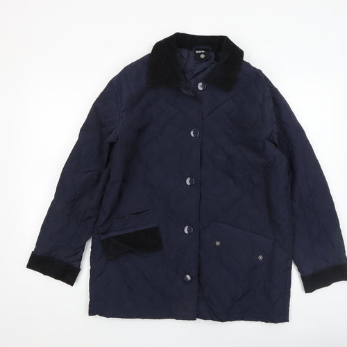 BDG Men’s Blue Quilted Mid-Length Jacket XS Polyester