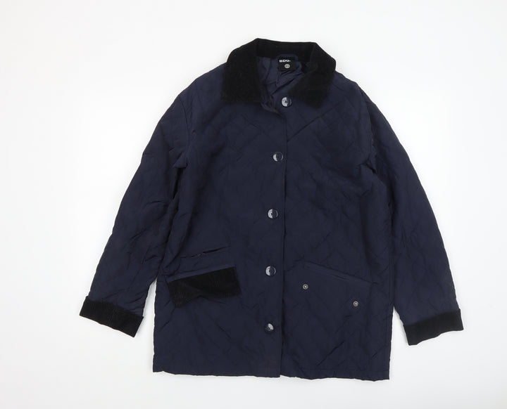 BDG Men’s Blue Quilted Mid-Length Jacket XS Polyester