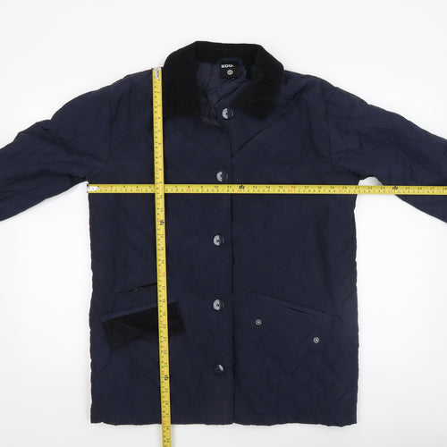 BDG Men’s Blue Quilted Mid-Length Jacket XS Polyester