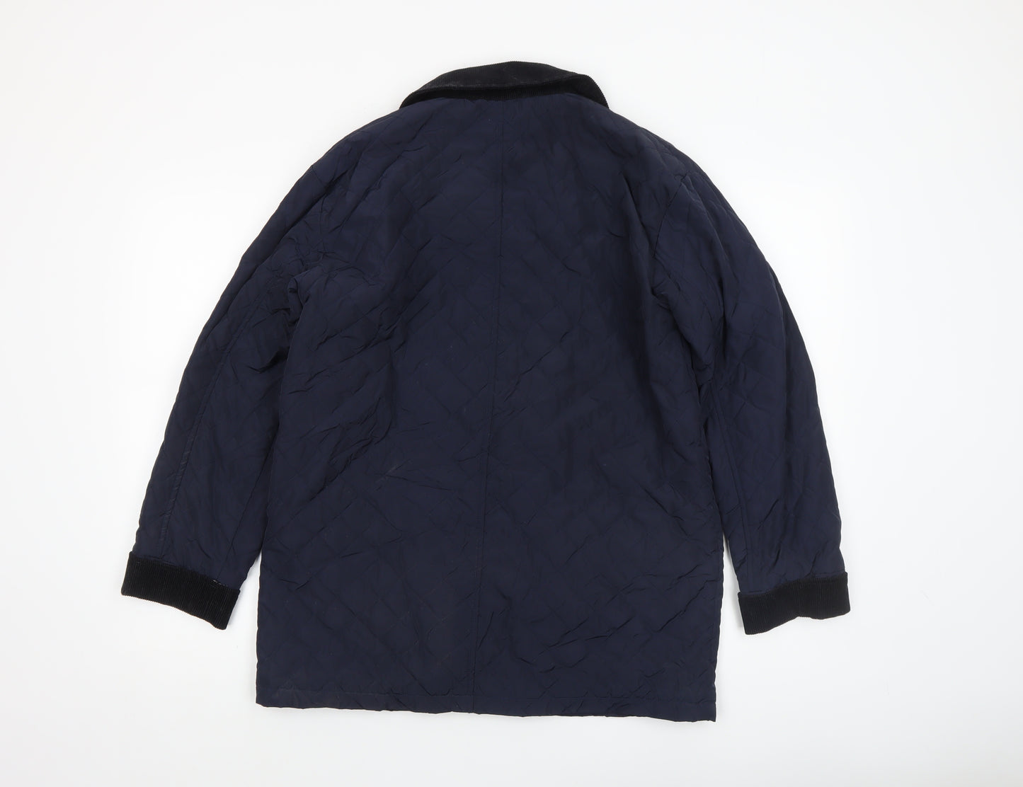 BDG Men’s Blue Quilted Mid-Length Jacket XS Polyester