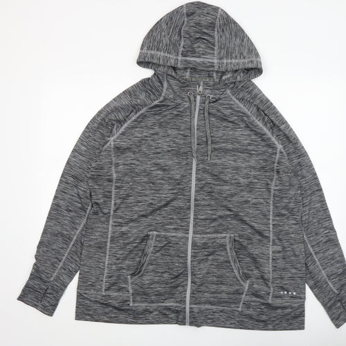 Matalan Womens Grey Full Zip Hoodie XL Polyester Blend