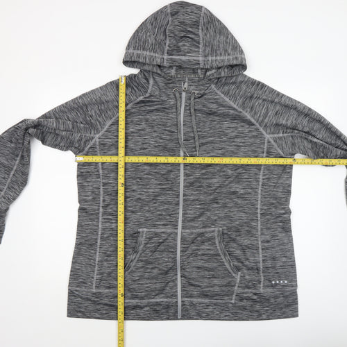 Matalan Womens Grey Full Zip Hoodie XL Polyester Blend
