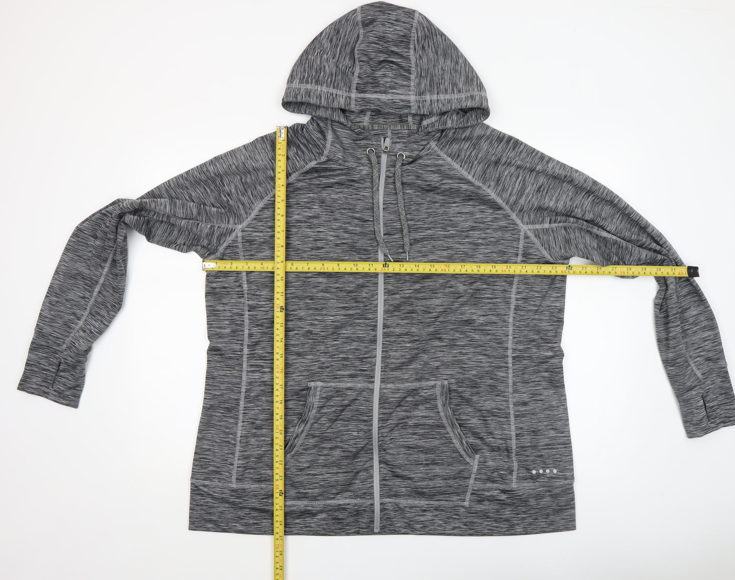 Matalan Womens Grey Full Zip Hoodie XL Polyester Blend