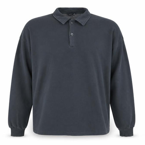 ASOS DESIGN Men's Black Long Sleeve Polo Shirt Size M