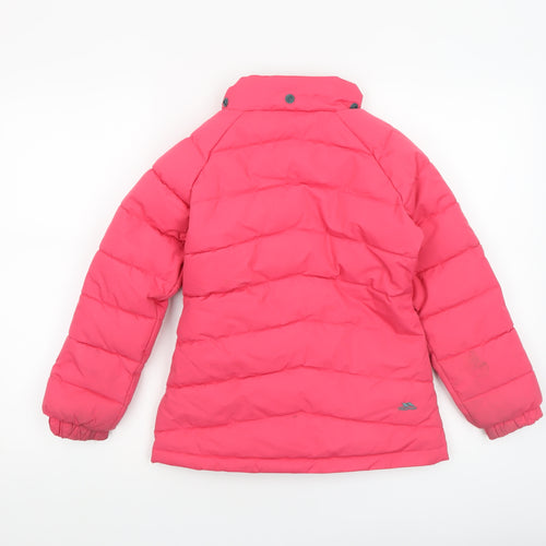 Trespass Girls Pink Waterproof Puffer Jacket 7-8 Years Winter Coat