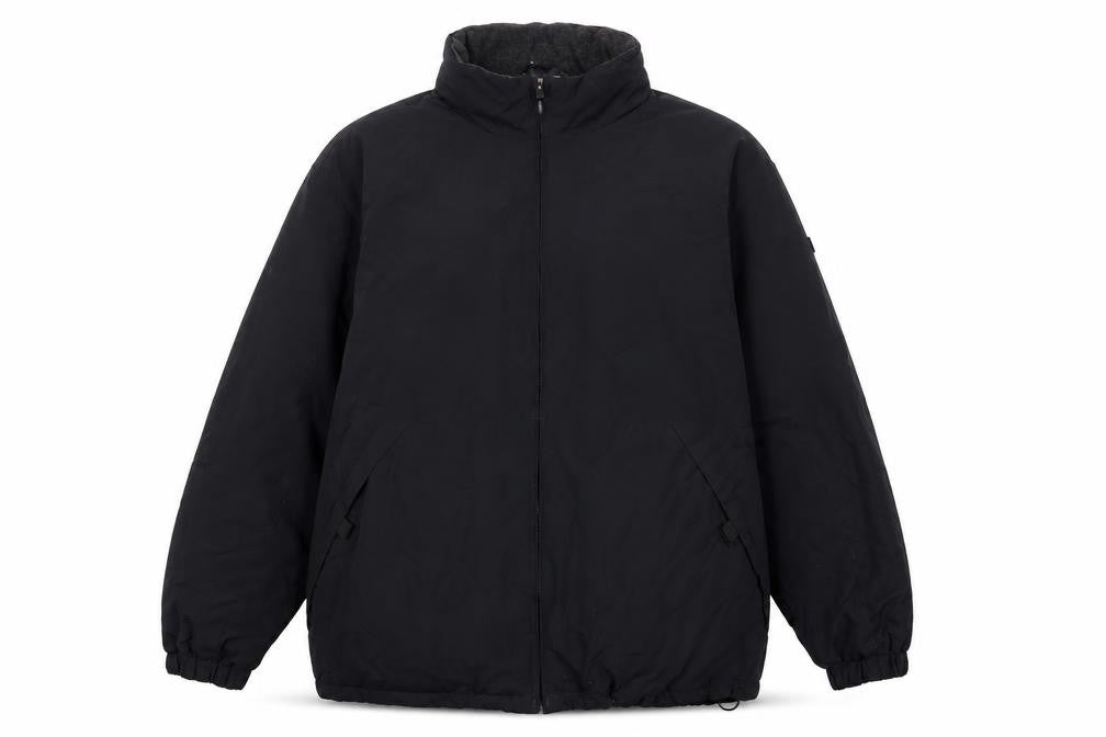 Front view of Cherokee Men Black 2XL Windbreaker Jacket Full Zip Nylon Lined