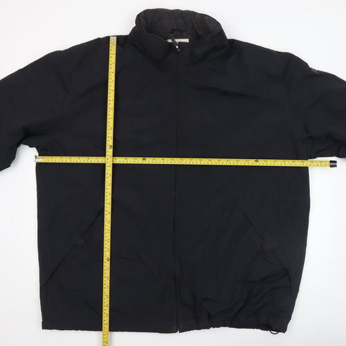Cherokee Men Black 2XL Windbreaker Jacket Full Zip Nylon Lined