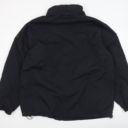 Cherokee Men Black 2XL Windbreaker Jacket Full Zip Nylon Lined