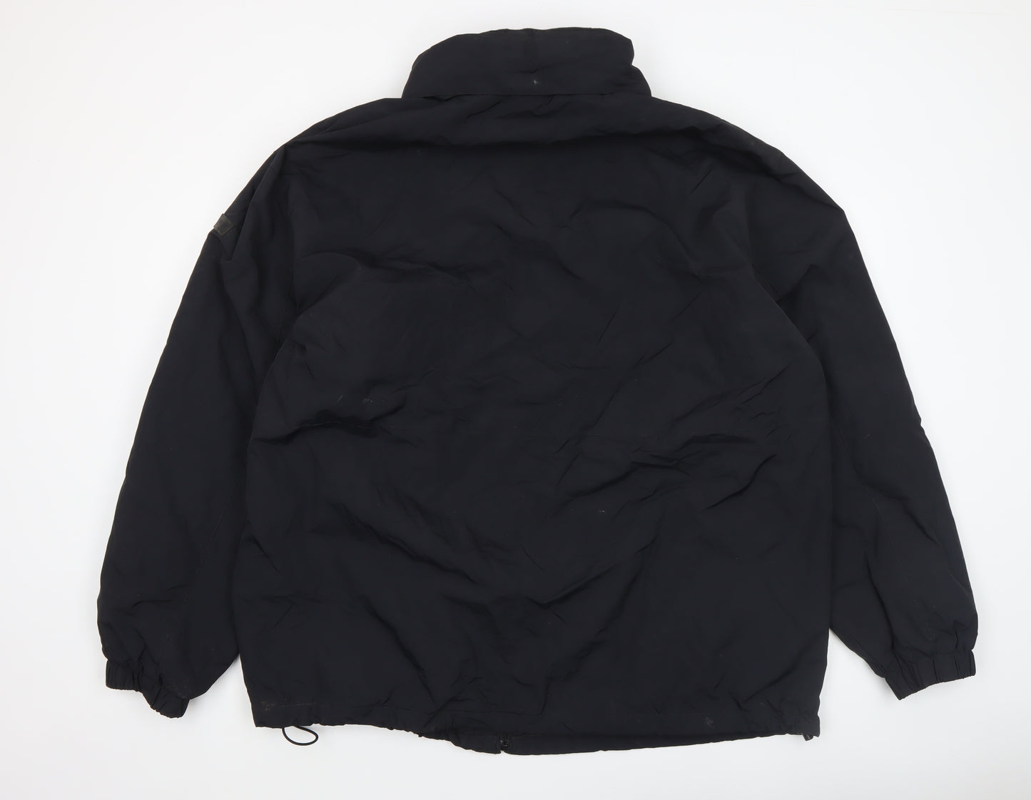 Cherokee Men Black 2XL Windbreaker Jacket Full Zip Nylon Lined