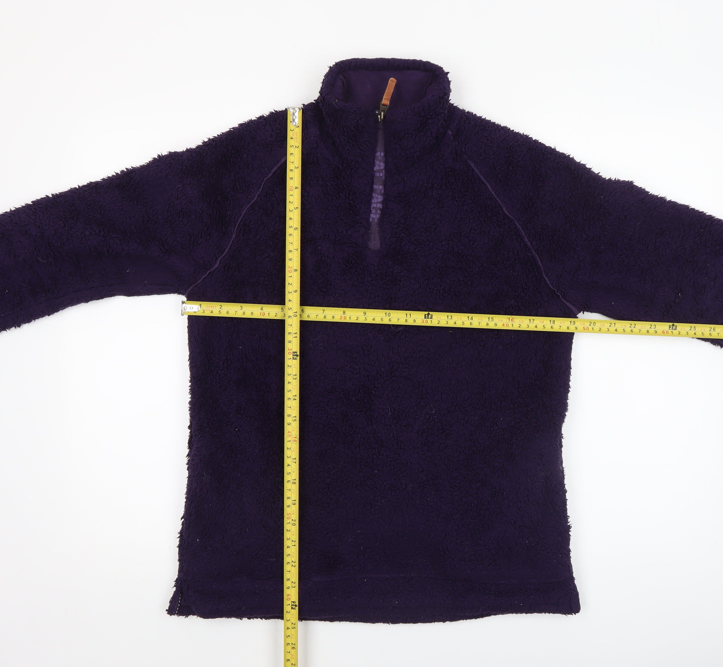 Fat Face Women's Purple Fleece 1/2 Zip Pullover Sweatshirt Size 10